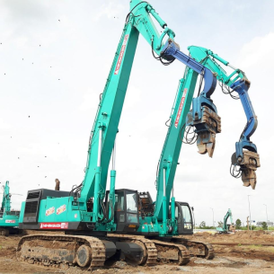 Xe đào búa rung thủy lực